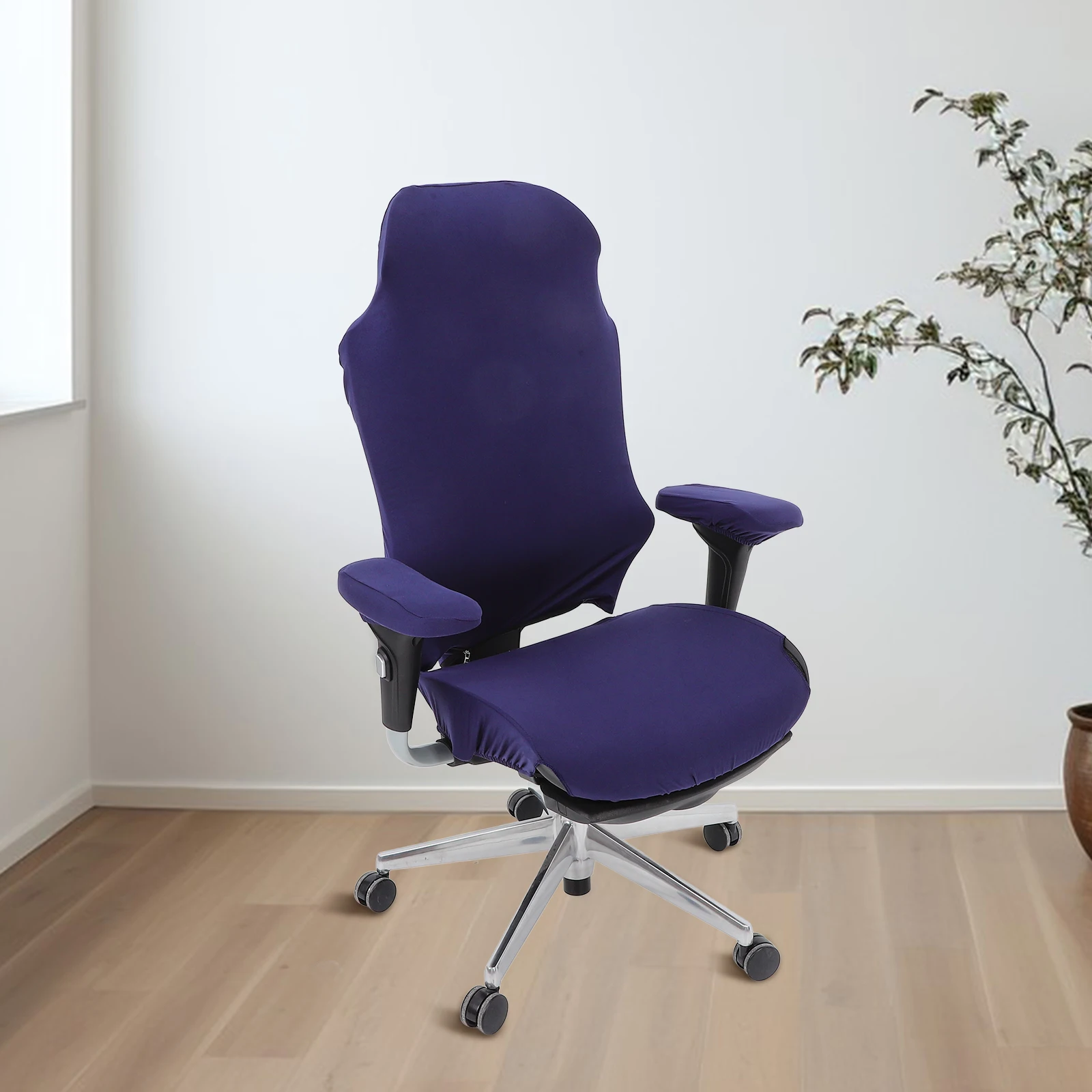 

1Set Elastic Gaming Chair Cover Set Includes Seat Back Armrest Covers Easy Fit for Swivel Armchair Computer Boss Chair