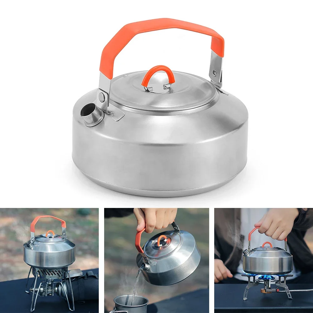

1pcs 1L Water Kettle Tea Kettle Camping Teapot Outdoor Portable Coffee Pot Water Kettle Outdoor Stove & Accessories