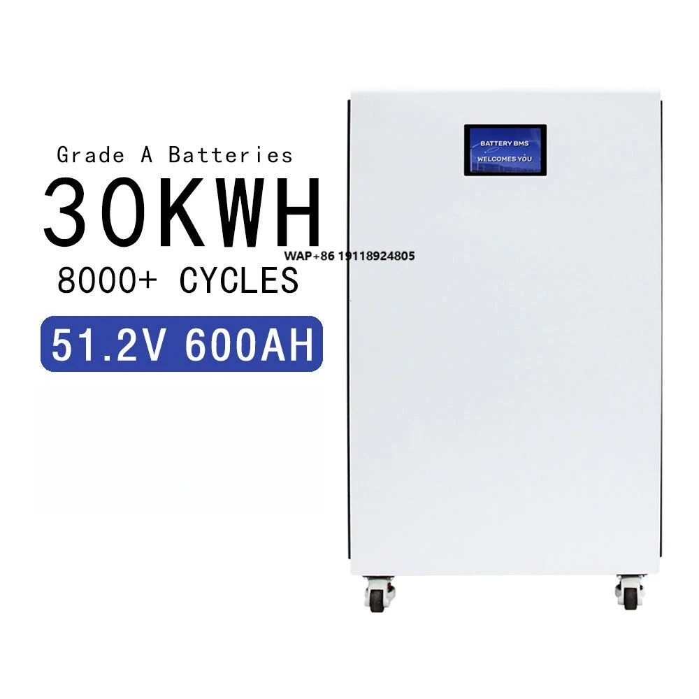 

High Quality Grade a LiFePO4 Solar Energy Battery Pack 280Ah 600AH 8000 Cycles 30kw Moveable Home Battery Pack Lithium Ion