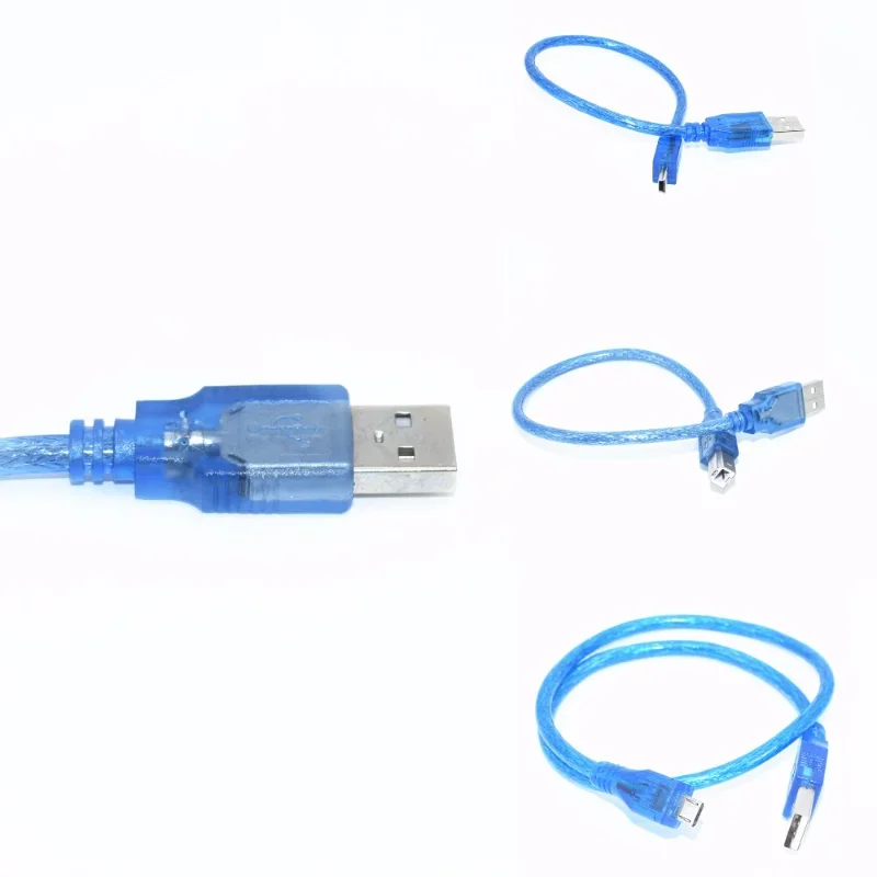 USB Cable for Uno r3/Nano/MEGA/Leonardo/Pro micro/DUE Blue High Quality A type USB/Mini USB/Micro USB