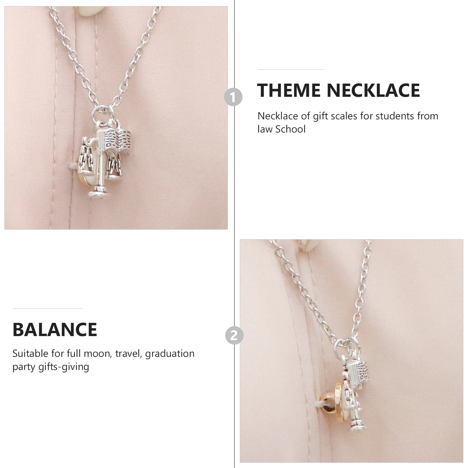 

Necklace Neck Chain Book Balance Pattern Unique Fashion Necklace For Party Wedding Prom Summer Picnic Elegant Chic Neck Ornament