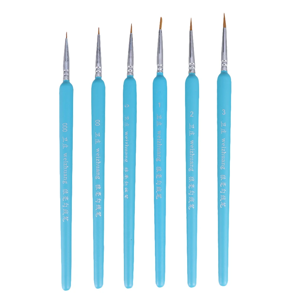 

6pcs Brushes Art Supplies Miniature Paint Brushes Durable Detailing Miniature Set Watercolor Acrylic Oil Painting Tools