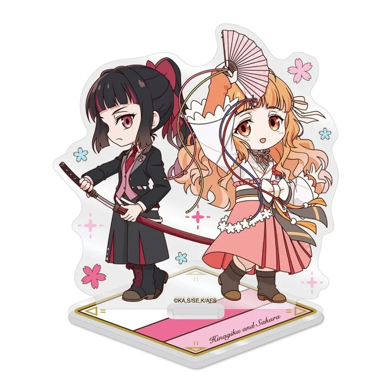 4PCS Anime Agents of the Four Seasons: Dance of Sprin 10CM Acrylic Stand Figure Keychain Hinagiku Kayo Bedroom Bookshelf Decor