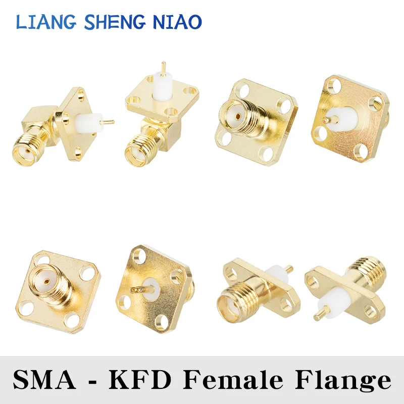 1pcs SMA Female Jack Panel Mount RF Coax Connector Flange Solder Gold plating of copper SMA-KFD SMA female flange