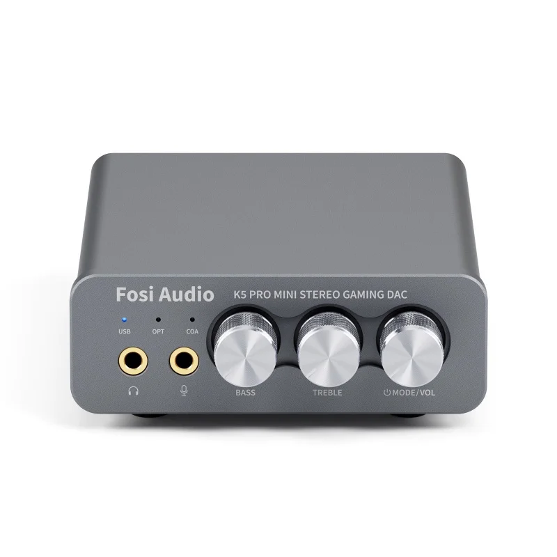 

FosiAudio K5PRO DAC Headphone Amplifier Computer External Sound Card Desktop Gaming Decoder Amp