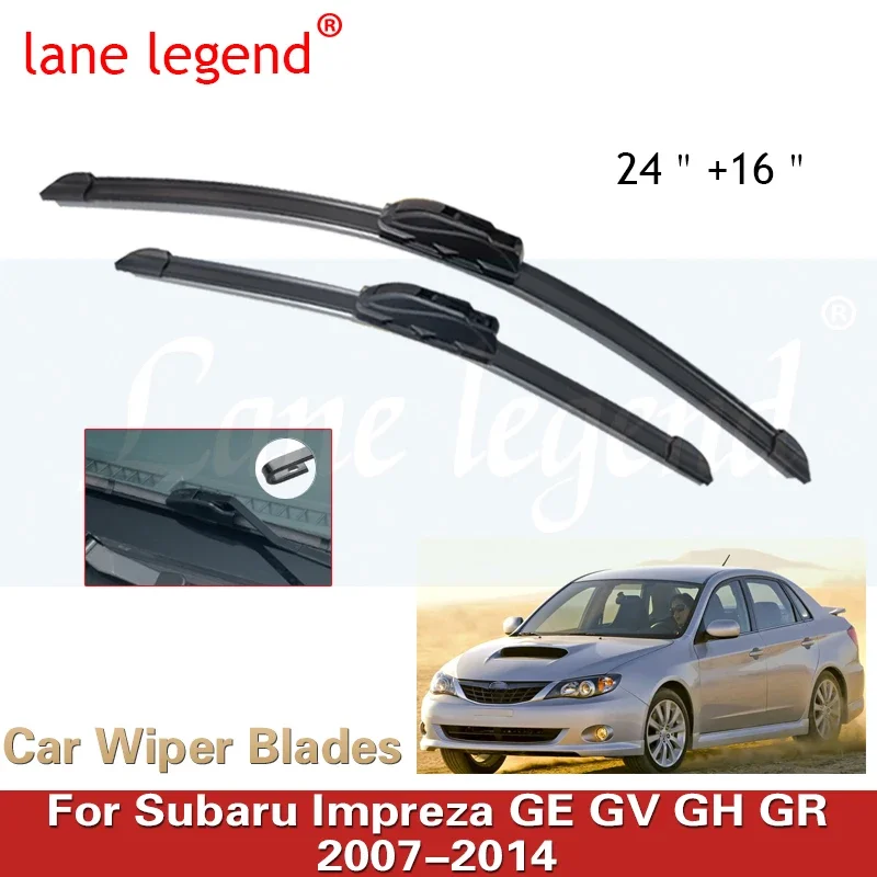 

Car Wiper Front Wiper Blades For Subaru Impreza GE GV GH GR 2007 - 2014 Windshield Windscreen Window Rain Brushes 24"+16"