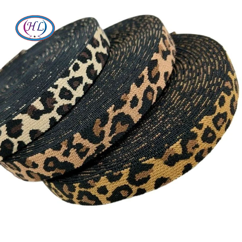 

HL Hot Sale 15MM Wide 5m Leopard Pattern Versatile Elastic Band DIY Headband Clothing Sewing Accessories