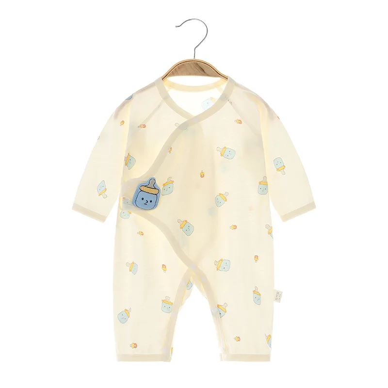 

Summer Newborn Rer Baby Pure Cotton Thin Long Sve Bonel Clothes Air Conditioner Suit Baby Summer Long Sve Air Con...