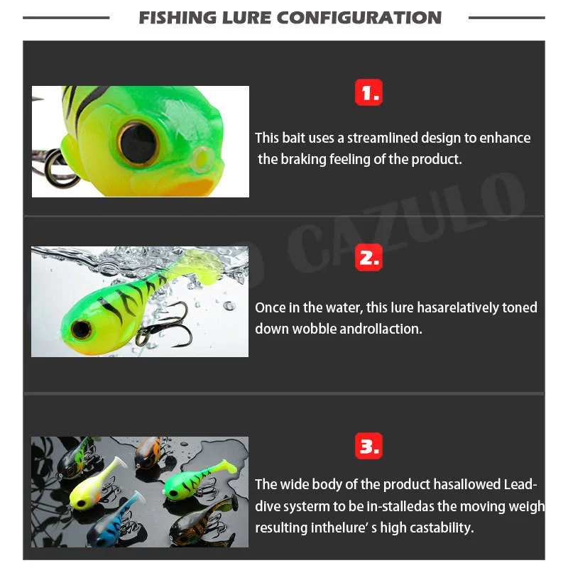 2023 Balloonfish Lokken 60Mm 9.5G Enkele Haak Zinken Leurre Souple Zacht Aas Pesca Accesorios Isca Kunstmatige Vissen Apparatuur