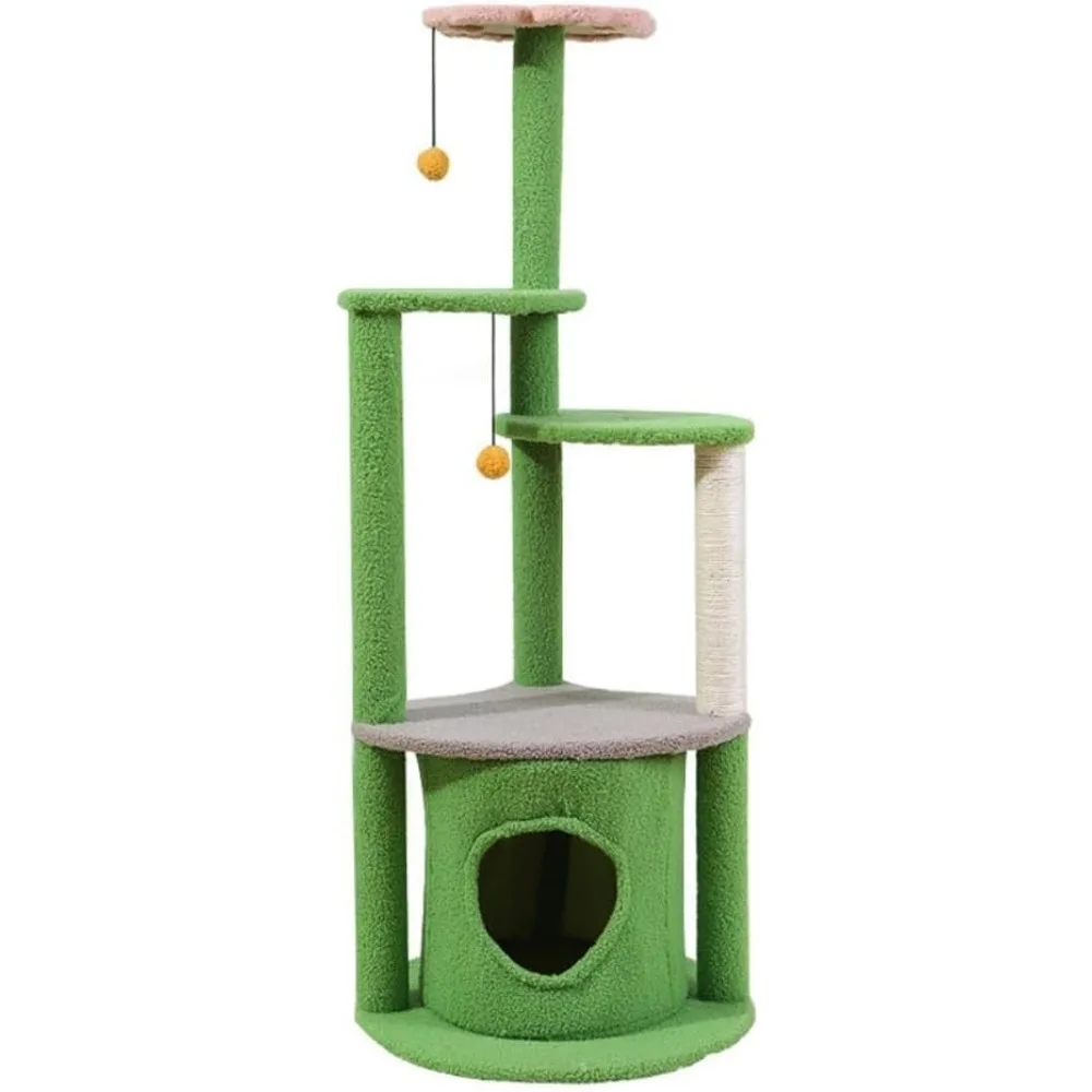 

Freedom Cat FrameEasy to Clean Comfortable Climbing Large Tower Solid Wood Nest Universal Scratching Post Toy Climbers f