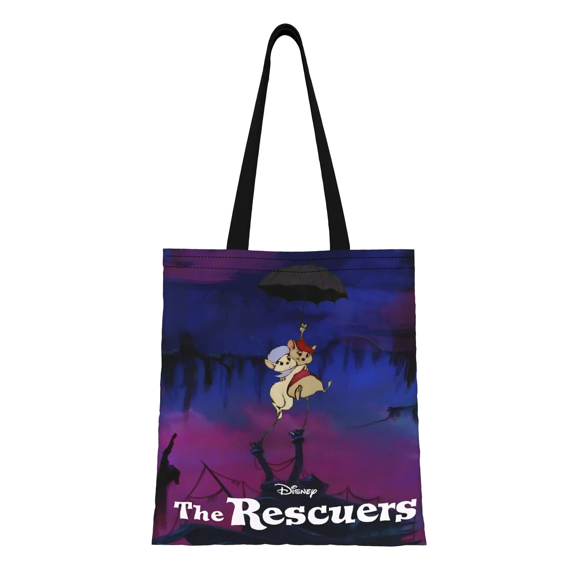 1 Stück Canvas-Tasche „The Rescuers Down Under“ mit Disney-Animation zum ersten Schultag, Canvas-Einkaufstasche, Damen-Umhängetasche