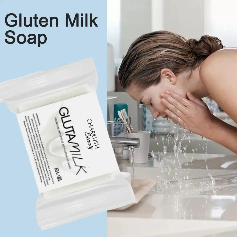 

Gluten Milk Soap Silk Protein Skin Repair Soap Smooth Soft Skin Body Cleanser Daily Use Personal Care Bath Soap