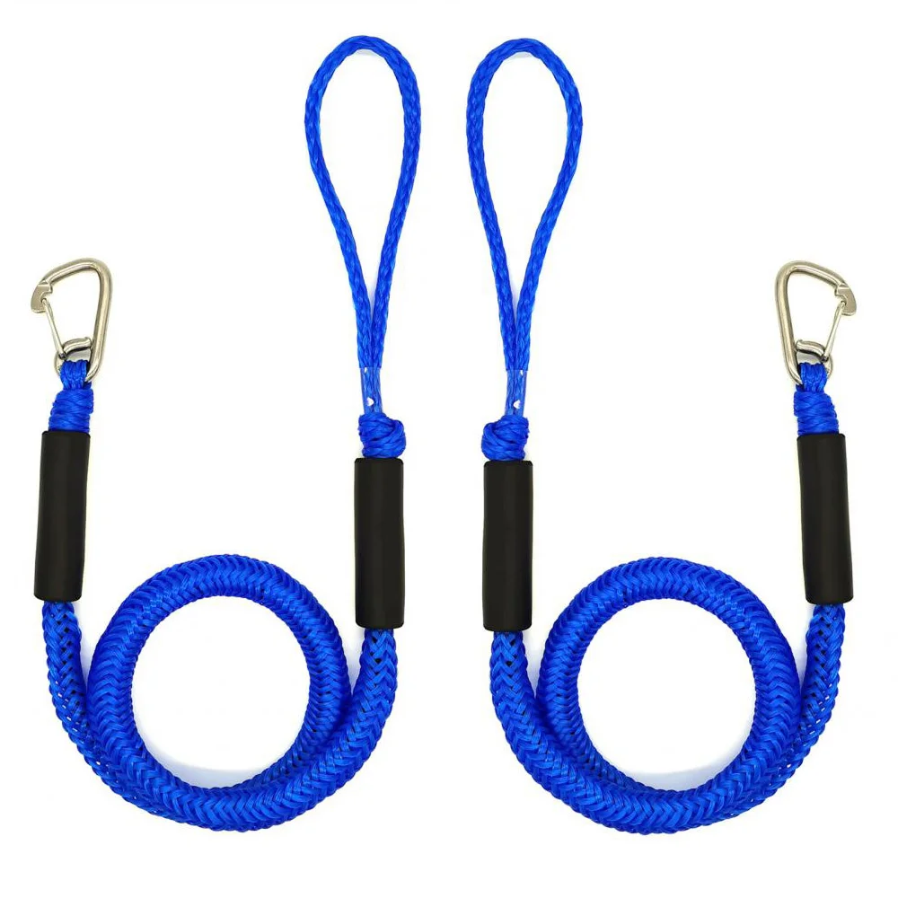 1/2PCS Dock Lines Elastic Marine Rope Bungee Cords Shock Ties for Kayak Watercraft Jet Ski Pontoon Canoe Power Boat Accessories