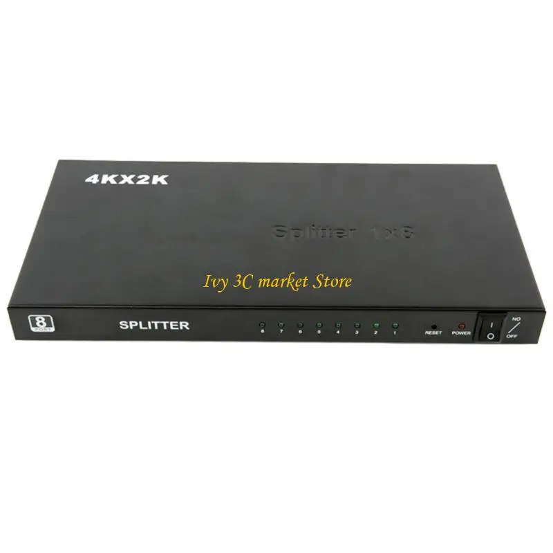 

D7YC 1 Вход 8 Вывод 8 Way HDMI2.0 Splitter поддерживает несколько дисплеев со стабильным выводом сигнала для домашнего