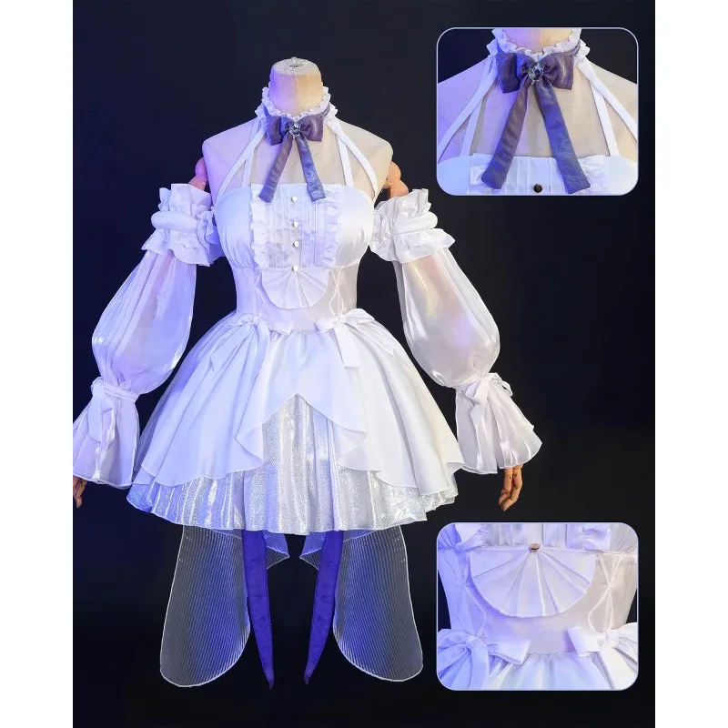 NIKKE Dorothy Cosplay Costume Victory Goddess White Dress Uniform Wig Suit for Halloween Carnival Party Women Roleplay Outfit