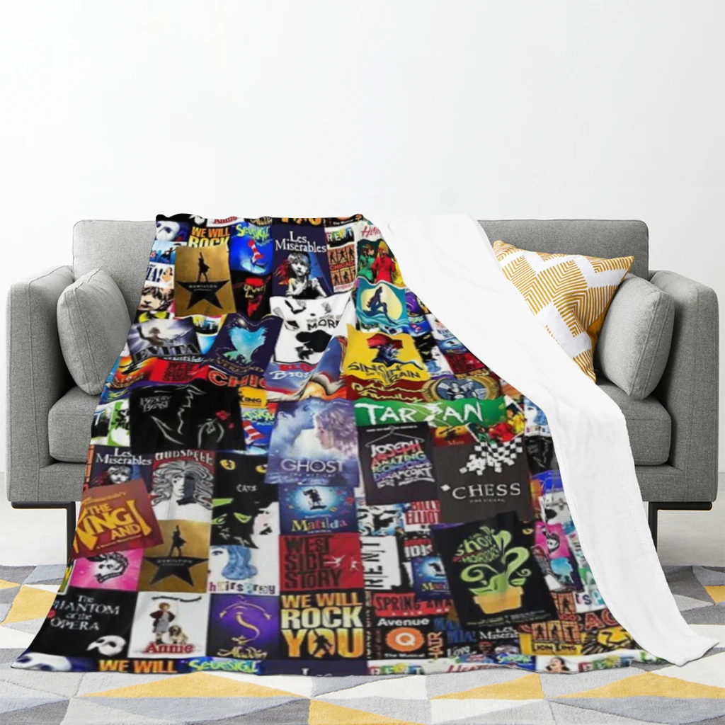 Musicals Collage IV Original blankets Warm Flange blankets Soft and comfortable blanket picnic blanket