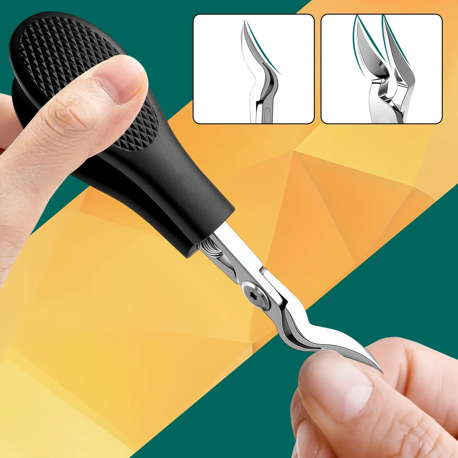 3pcs Nail Clippers Set Designed Specifically for Thick Ingrown Nails | Stainless Steel Thick & Ingrown Nail Care Tools - Unisex