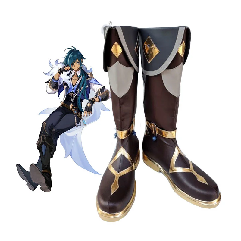 

Genshin Impact Cosplay Alberich Kaeya Cosplay Shoes Custom Made Boots