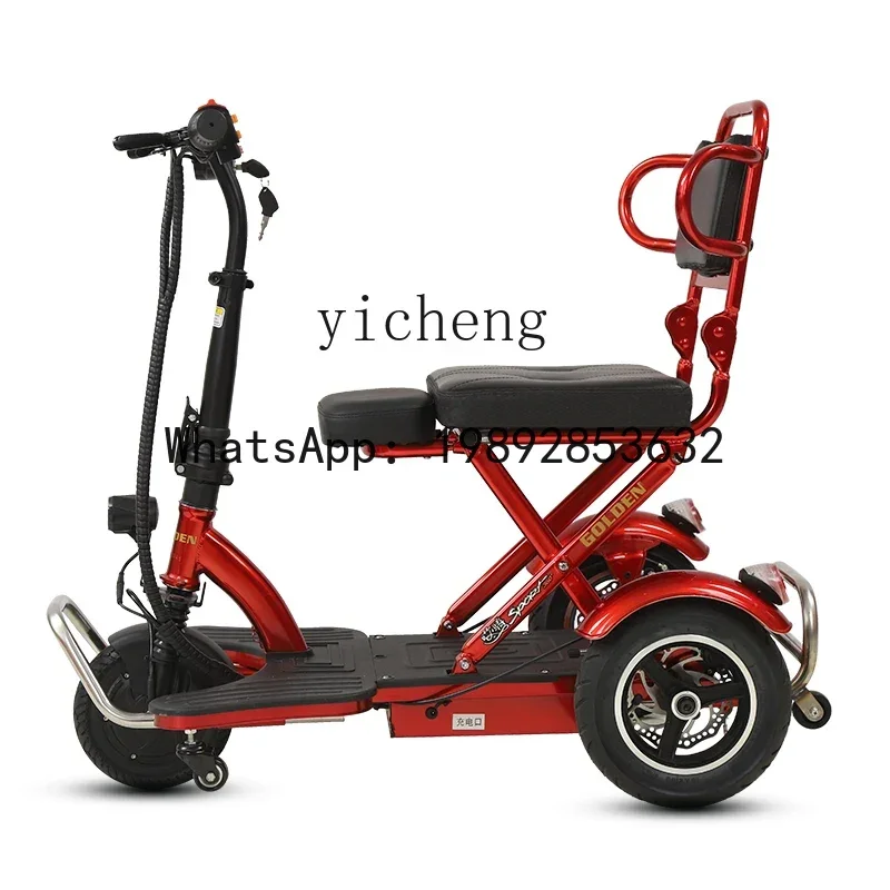 A1  lightweight adult folding car electric tricycle the elderly mini small battery tricycle wheelchair