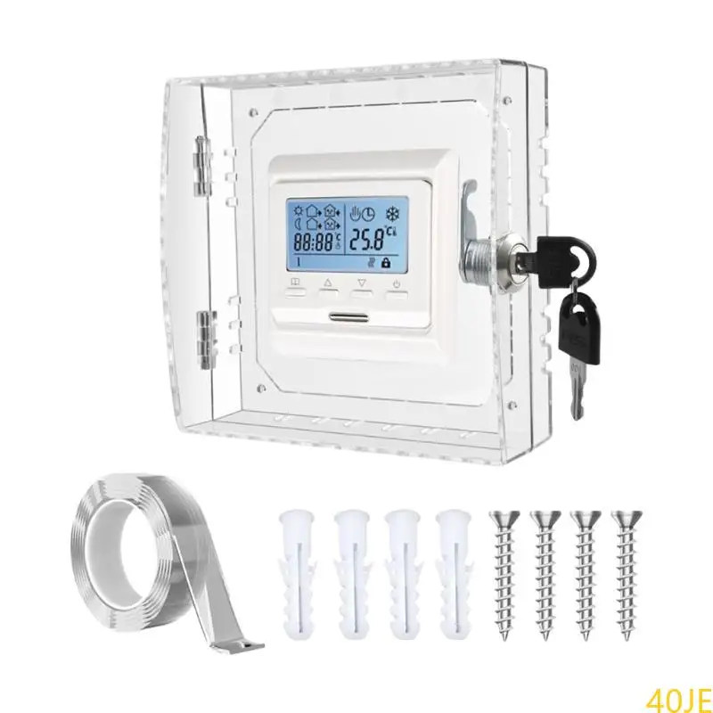 

40JE Thermostat Security Bock Box с клавишами установленная защитная охрана для настенных устройств защищает от доступа