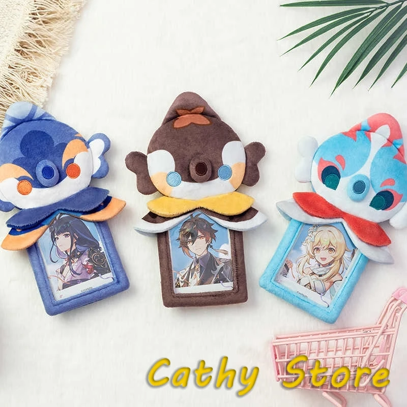 

Official Genshin Impact Cute Bubble Seahorse Yuanhai Series Plush Card Sleeve Game Peripheral Soft Protector Case Decor Toy Gift
