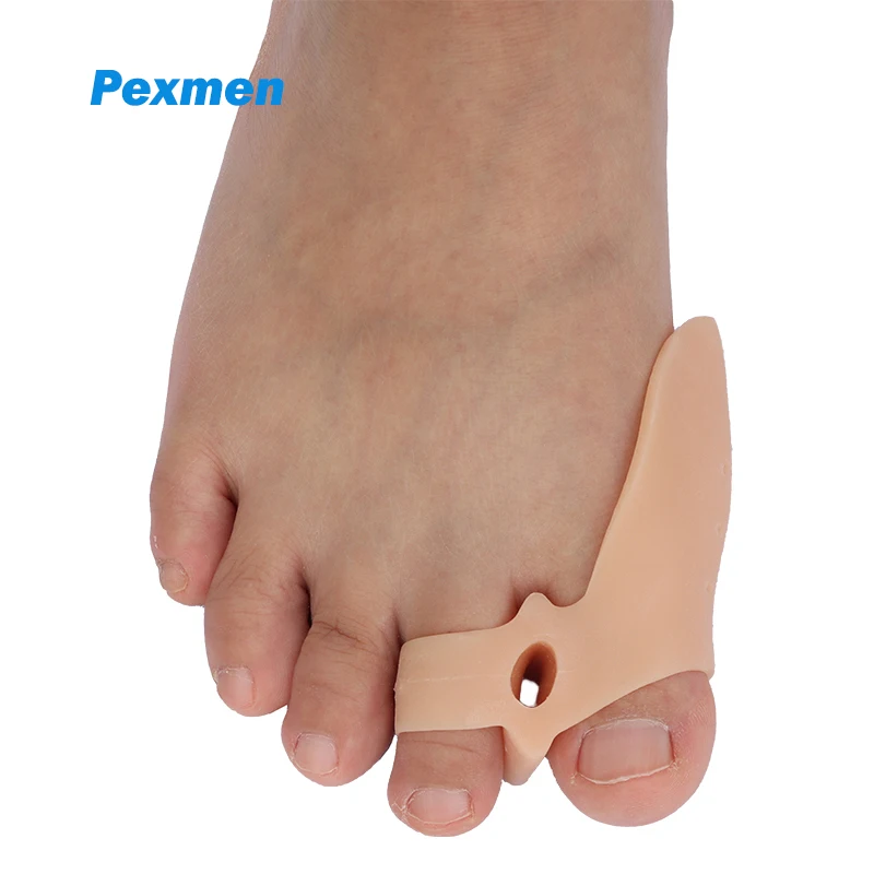 Pexmen 2/4Pcs Gel Bunion Cushions Protectors Sport Bunion Pad Toe Spacer Set Bunion Protector with Separator for Big Toe