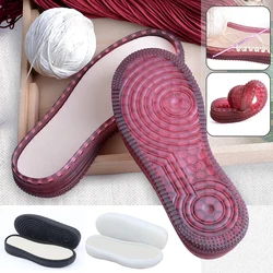 1 Pair Hand-woven Hook Line Soles Anti-kick Soft Rubber Soles Anti-slip Wearproof Shoe Patch Repair Replacement For Boot Shoes