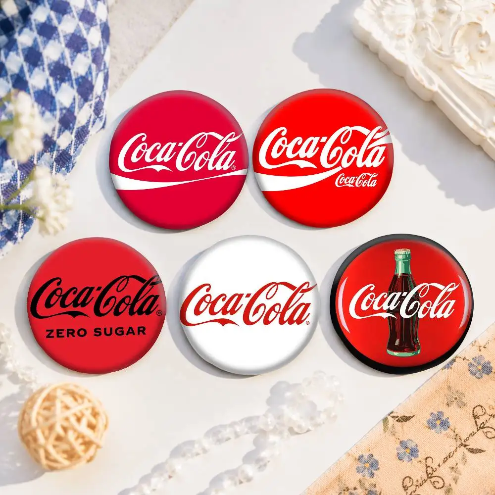 A-COCAS-COLAS Snap-in Pins Cartoon Character Round Creative Brooches For Backpack Accessories Jewelry Gifts