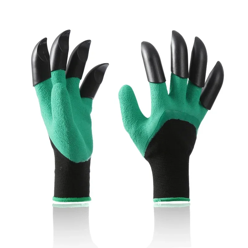 Garden Flower Planting Double Claw Gloves Waterproof and Anti Thorn Grass Pulling Latex Earth Digging and Horticultural Gloves