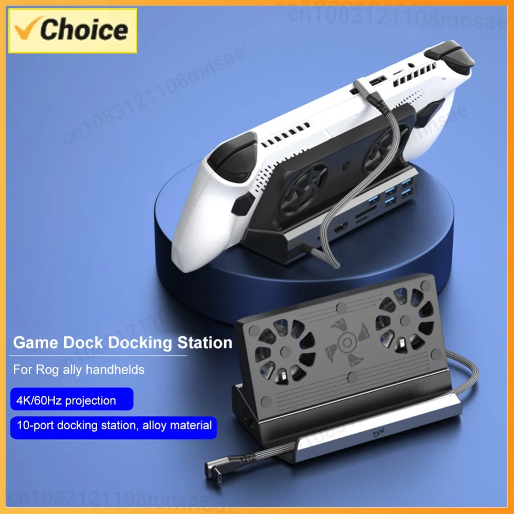 Docking Station -Compatible Hub Holder Dock 4K 60Hz USB Hub Gigabit Ethernet 1000Mbps Type C USB 3.0 2.0 RJ45 for Steam Deck