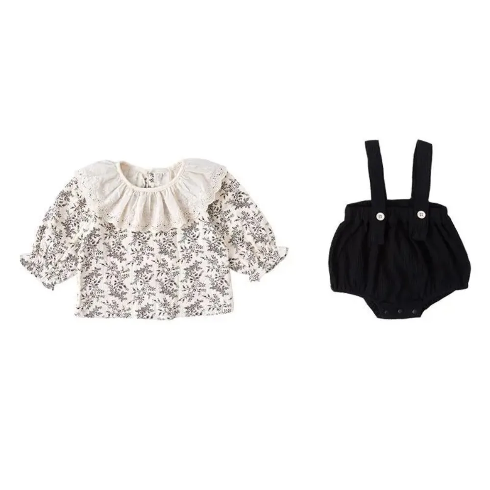 

Fashion Lotus Leaf Collar Baby Jumper Dress Ruffle Overalls Flower Toddle Jumpsuit Sweet Bodysuit Baby Shorts Climb Suit Gifts