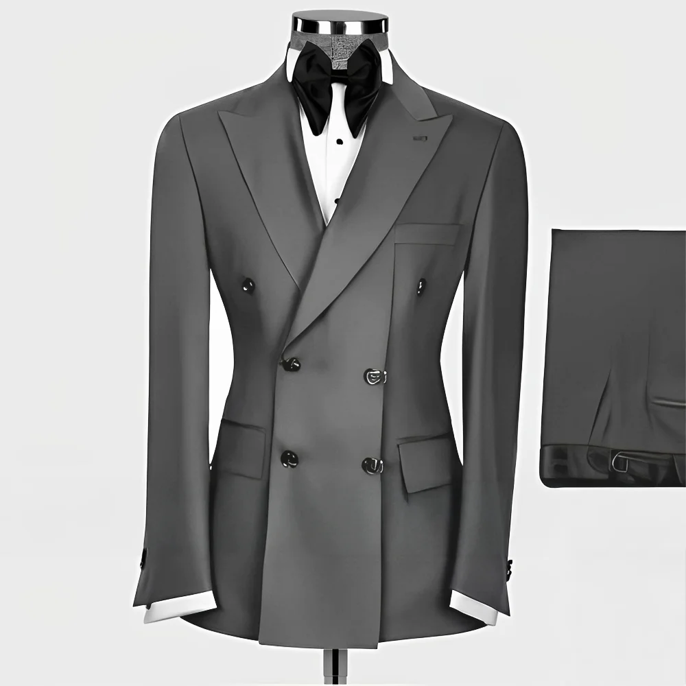 

Formal Men's Suit 2-piece Peak Lapel Blazer Groom Wedding Tuxedo Classic Slim Fit Outfit Tailor-made Tuxedo for Male