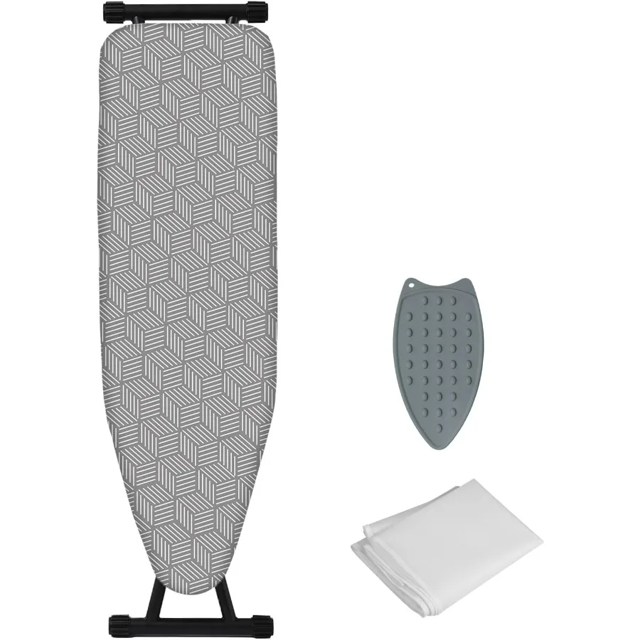 

Ironing Board Adjustable Height Folding Ironing Board with Iron Pad, Heat-Resistant Cover, Thick Steel Tube Compact Iron Board (