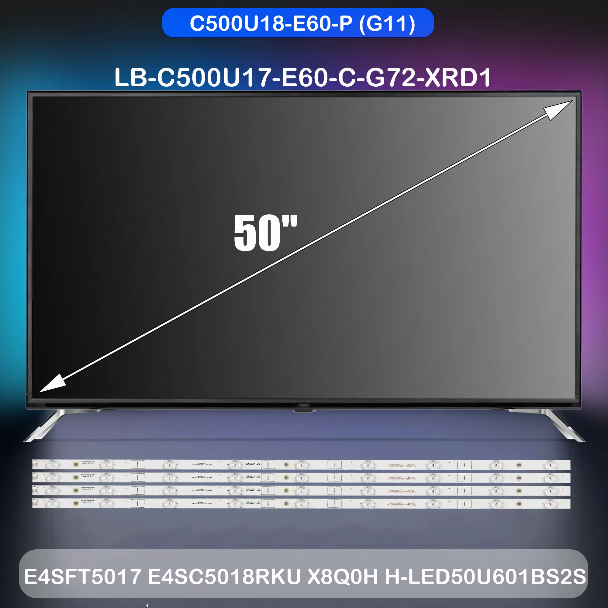 

Лента светодиодной подсветки для 50F6100P RTRU5028-CA RTRU5027-UB RTRU5027-US H-LED50EU7001 E4SW5017RKU KALED50LU8010STA E2SW5018