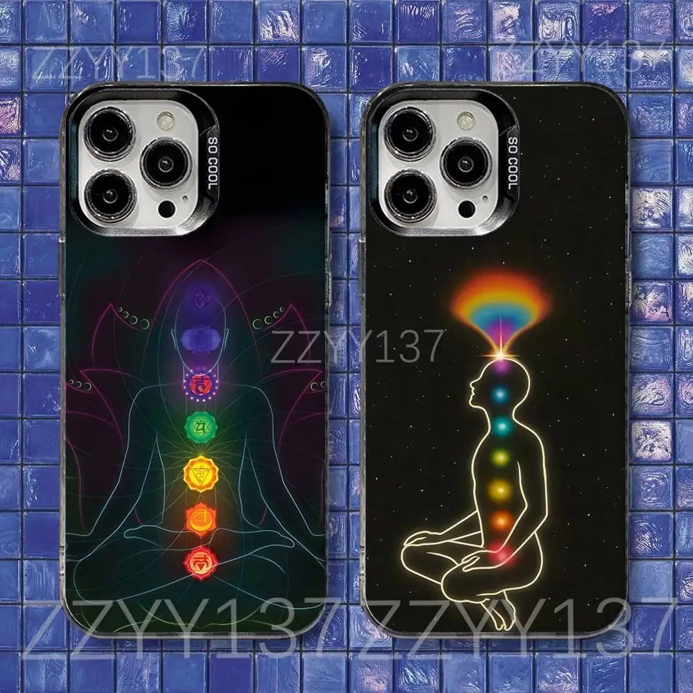 

Mandala Chakra Yoga Phone Case For iPhone 17,16,15,14,13,12,11,Air,X,XR,Pro,Max,Plus Protect Plating