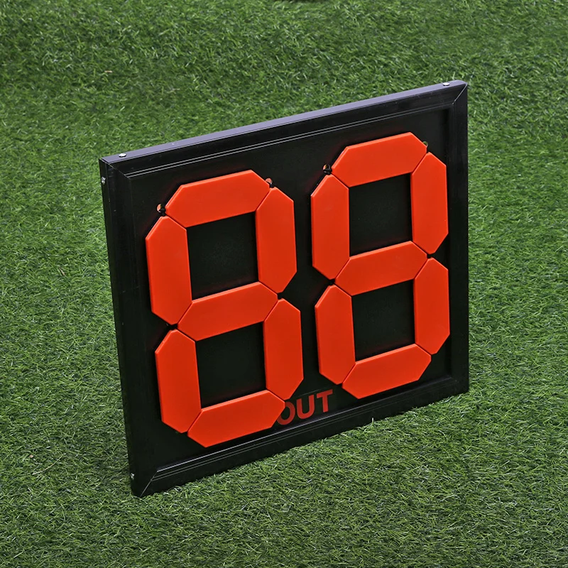 لوحة تسجيل محمولة بديلة لكرة القدم ، جانبان ، لوحة استبدال كرة القدم ، الرياضة ، تغيير الحكم ، لوحات اللاعب #2