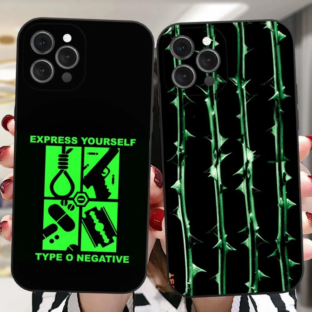 Rock Band Type O Negative Phone Case For iPhone 16,15,14,13,12,11 Plus,Pro,Max,XR,XS,X,7,8 Plus,SE,Mini Silicone Soft