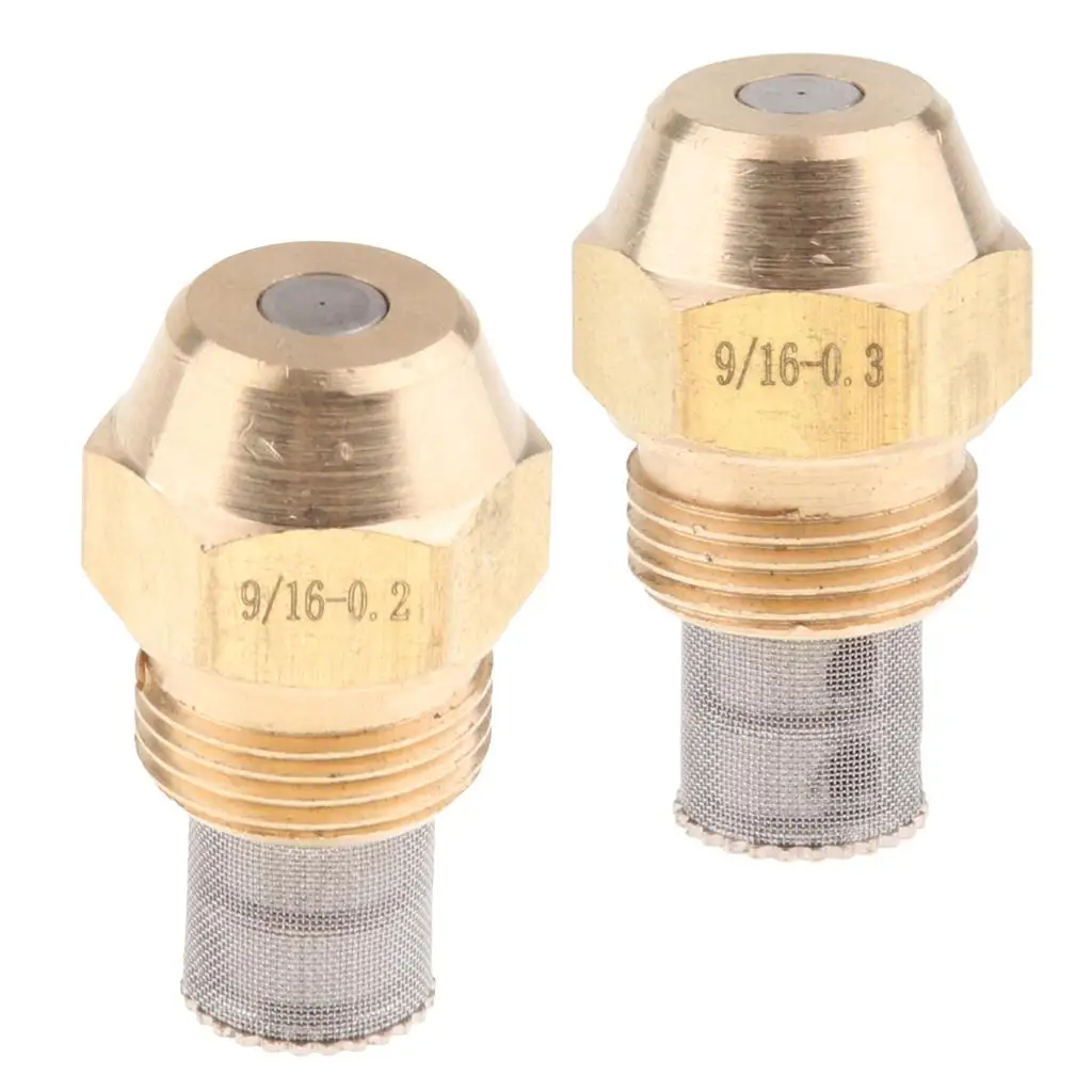 Oil Burner Spray Nozzle Brass Precision Fuel Atomizer Hollow Furnace Nozzle for Oil Fired Furnaces Heaters Boilers