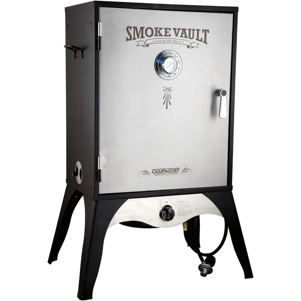 

Vault - Vertical, Propane Meat Smoker for Outdoor Cooking of Meat, Pies & More - 150°F to 350°F Range - 18"