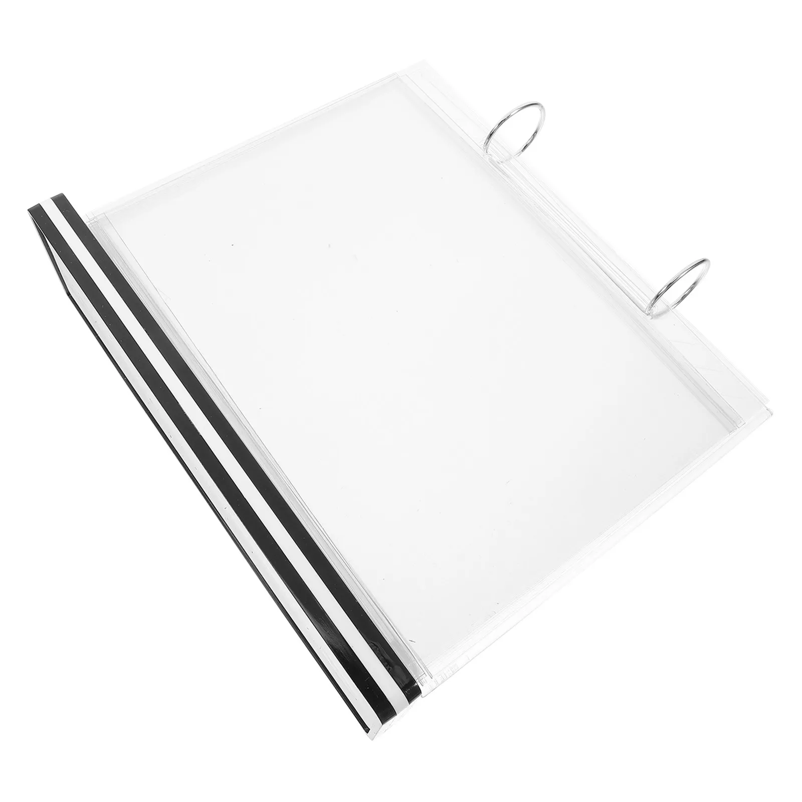 A5 Clear PVC Menu Card Holder Display Stand Paper Sign Holder Tabletop Stable Brochure Organizer for Restaurant Bar Cafe