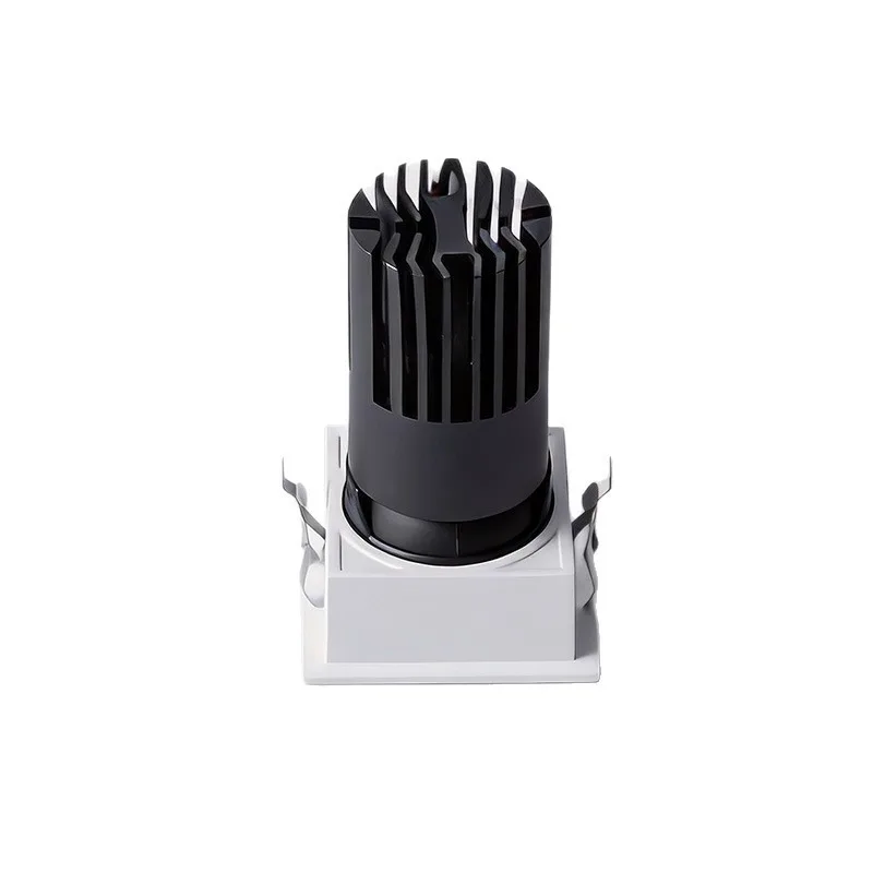 Square narrow frame led opening light, corridor commercial anti-glare adjustable angle ceiling spotlight