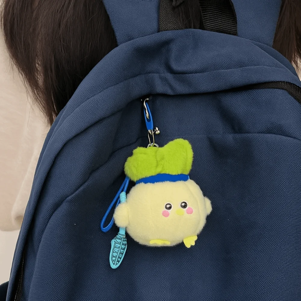 

With Voice Vegetable Chicken Pendant PP Cotton Garlic Bird Stuffed Cabbage Chicken Keychain Fluffy Collection