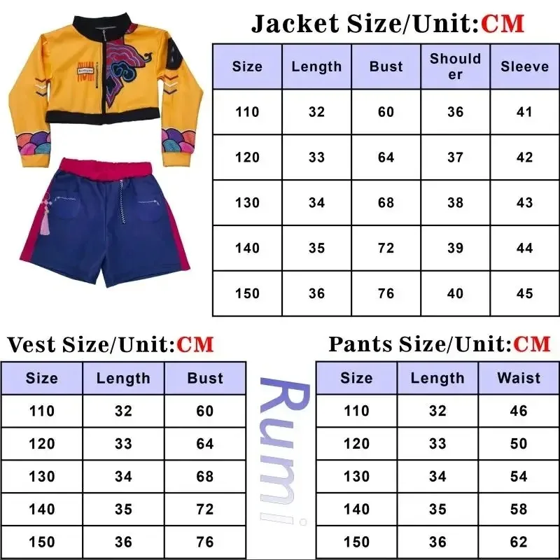 K-POP ルミ・ゾイ・ミラ デーモンハンターズ コスプレ衣装 女の子用 ハロウィン ステージ 3Dプリント柄 ロールプレイ服