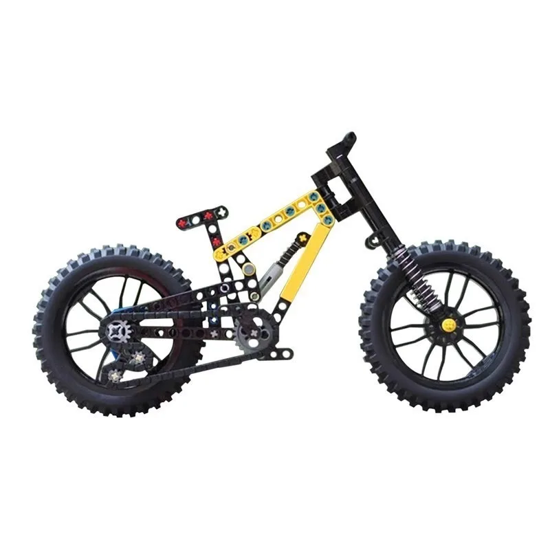Mountain Bike Mechanical Building Blocks Model, Educational DIY Assembly Brick Set, Tech Construction Toy for Hobby & Gift