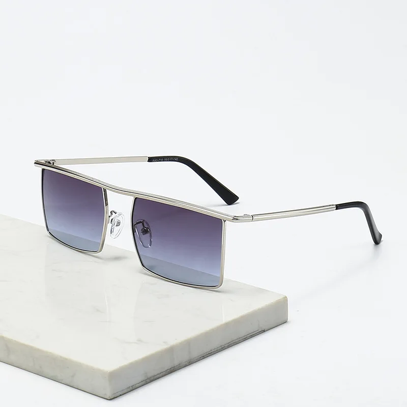 

Trendy Vintage Square Frame Sunglasses - Metallic Punk Style, UV Protection Unisex Eyewear 2025