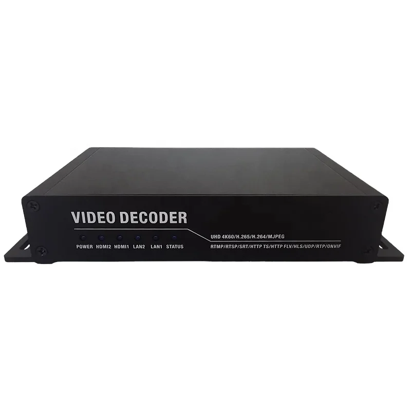 

Digital System RTMP RTSP UDPHTTP SRT RTP 2 HDM I H.265/HEVC 4K 60FPS ProVideo Streaming Decoder