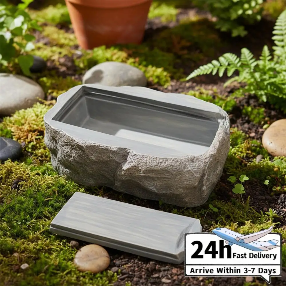 Hide A Key Outside in Rock Large Size Resin Hidden Key Box Looks & Feels Like Real Stone for Outdoor Garden Or Yard Geocaching
