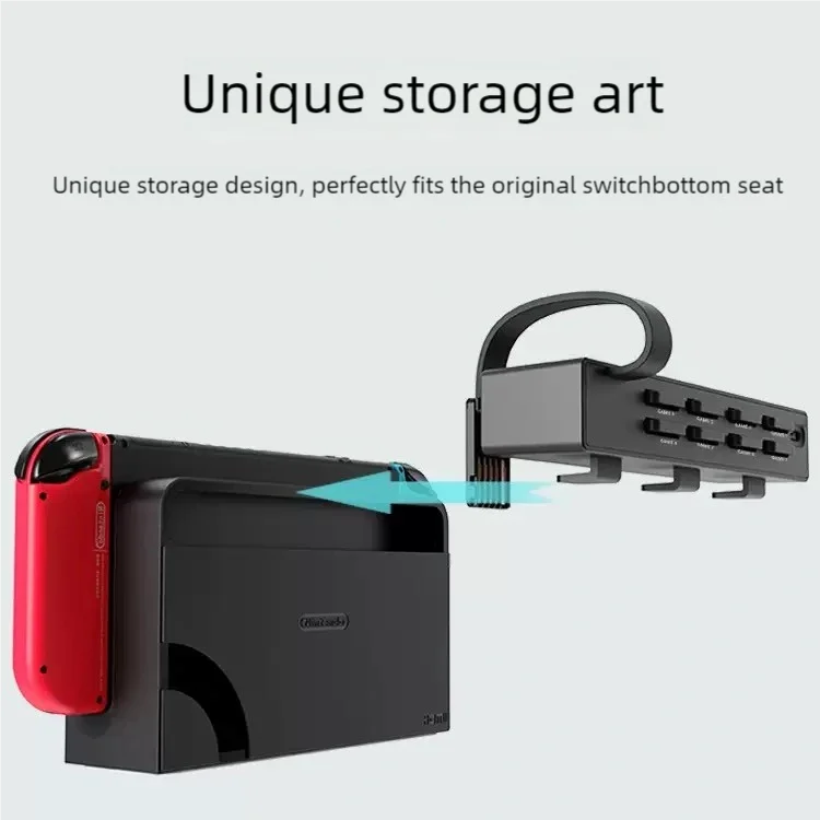 Game Card Reader for Nintendo Switch &OLED 4-in-1/8-in-1 Game Cards Holder Quick One-Click Switcher Switch Dock with USB-Powered