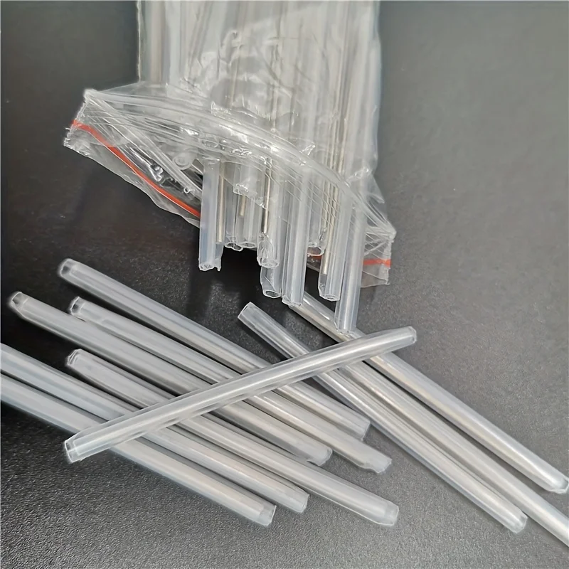 100pcs 6cm optical fiber hot melt tube Single-core optical fiber Heat shrink tube Optical tube Hot melt tube Indiameter 1.5mm