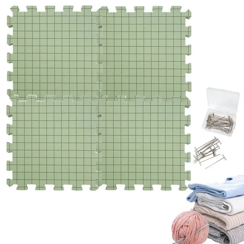 Blocking Mats Foam Lightweight Blocking Mats Knitting Extension Kit Knitting Board Crochet Mats With T-Pins For DIY and Knitting